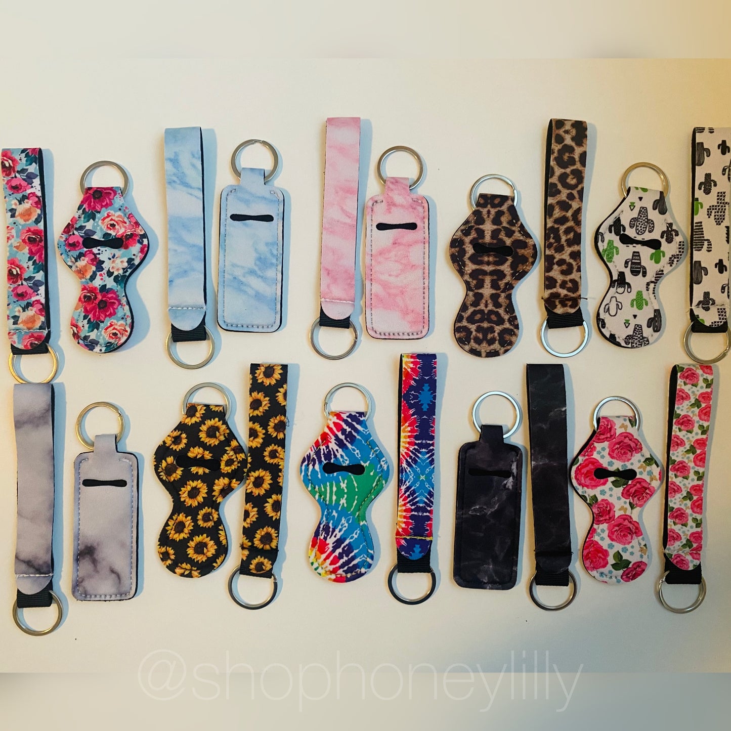 Fashion keychain & chapstick holder